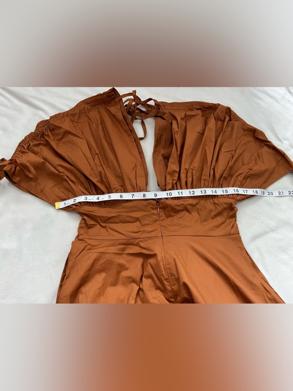 Andrea Iyamah Xena Dress Burnt Orange Size Medium (US 8-10) Cotton Maxi Dress - Picture 9 of 16